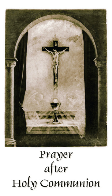 Prayer After Holy Communion Card